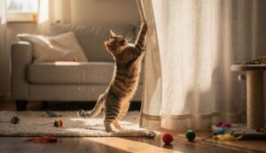 Why Your Cat Always Prefers Climbing Curtains Even with Plenty of Toys